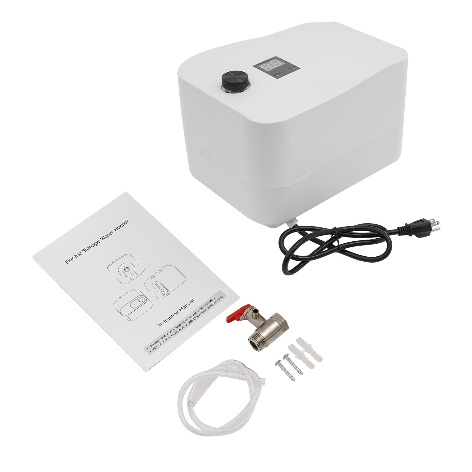 Miumaeov 6L/1.59Gal Vertical Electric Water Heater Mini Tank Hot Water Heater 1500W 110V 86-149°F