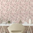 thumbnail image 2 of Ambesonne Floral Peel & Stick Wallpaper for Home, Romantic Minimalist Flowers, 13"x72", Pale Pink Beige Blush, 2 of 5