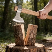 JXE JXO 16.5 Camping Hatchet Axe , Forged Steel Blade with Hickory Handles for Wood Chopping and Outdoor Use,2-Pack