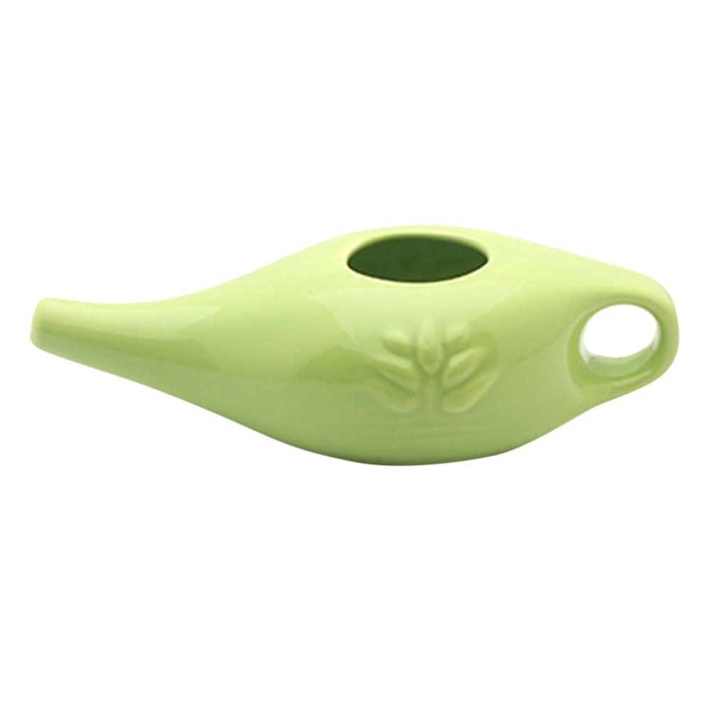 Shzons Ceramic Neti Pot Nose Washing Kit Comfortable Spout Pot for