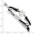thumbnail image 2 of Stainless Steel Logoart University Of North Carolina Adjustable Cord Bracel Made In Thailand st514unc, 2 of 5