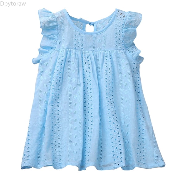 Dpytoraw Children's Dress Girls' Dress Fly Sleeved Lace Dress Summer Dress Suitable For Children Aged 3 To 8 Girls Dresses Size 3-4 Years