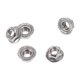 thumbnail image 1 of Ofertas únicas 5 Pcs M4*0.7 Tuercas de brida para automóvil de acero inoxidable 201, tuercas de brida hexagonales estriadas, no deslizantes, tono plateado para automóvil y motocicleta, 1 of 1