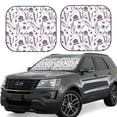 thumbnail image 6 of Kdxio Lavender Flowers Print 2-Piece Sun Shade Front Windshield - Foldable Car Front Window Sunshades for Most Sedans SUV Truck, 6 of 6