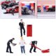 thumbnail image 4 of Figura de diorama diminuta de un reparador de automóviles, modelo de construcción de calles, diseño de carreteras, escenario negro, 4 of 9