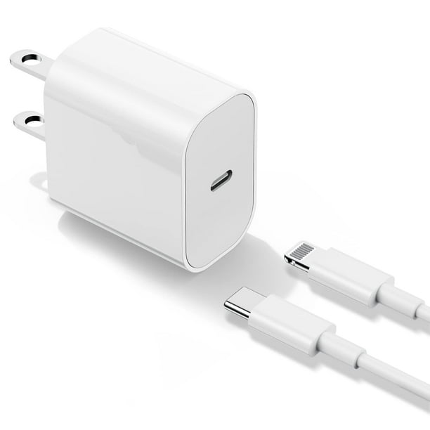 Apple MFi Certified iPhone Fast Charger, 20W PD USB C Wall Charger Block with  USB C to Lightning Cable 6ft Super Charger iPhone Compatible with iPhone  14/14 Plus/13 Pro Max/12/12 Pro/11/iPad-1 Pack 