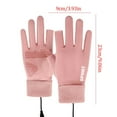 thumbnail image 3 of Cinvoph Heated Winter Gloves for Men Women Touchscreen USB Heating Thermal Gloves for Outdoor Cycling Skiing Snowboarding Hiking Hunting, Pink, 3 of 6