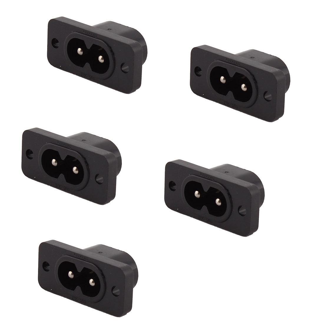 Sourcing Map IEC320 C8 Netzstecker 250V 2.5A – 3 Stück, Schwarz, Schraubmontage