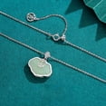 thumbnail image 4 of 14K Gold Real Natural Jade Peace Lock Necklace, Elegant Jade Pendant, Exquisite Jewelry Gift for Wife's Well-being, 4 of 4