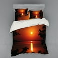 thumbnail image 2 of Ambesonne Nature Bedding Set 3 Pcs, Rural Fresh Dramatic View, Twin XL, Red Scarlet Vermilion, 2 of 3