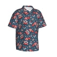 thumbnail image 3 of Xecao Gnome Love USA print Hawaiian shirt - a stylish short-sleeve button-down for men, perfect for casual beach and tropical outings., 3 of 9