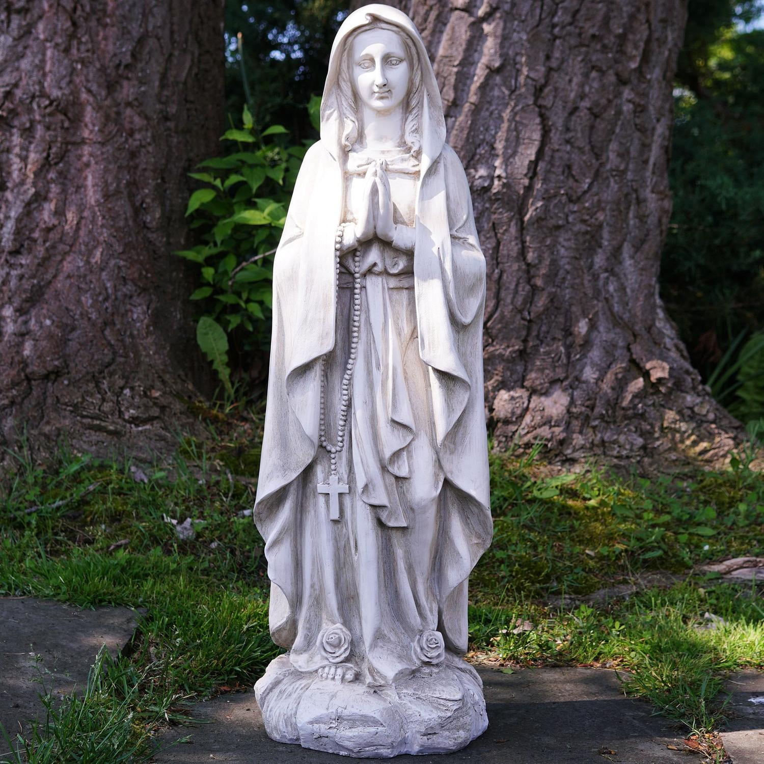 27.75" Praying Religious Virgin Mary Outdoor Garden Statue Walmart Canada