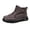 Brown, variant on Women's Slip On Winter Walking Boots, Quilted Nylon Snow Booties, Anti Slip Outdoor Cold Weather Daily Casual Ankle Boots Gray