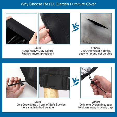 Outdoor Patio Furniture Covers, Waterproof Oxford Fabric Anti-Fading