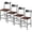 Brown-4 Pcs, variant on Memoryfield PU Leather Bar Stools Bar Stools Set of 4, Modern Iron Counter Height Chairs, 300 lb Capacity, Kitchen Island & Home Bar, Brown