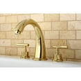 thumbnail image 2 of Kingston Brass KS2362CML Manhattan Two-Handle Deck Mount Roman Tub Faucet, Polished Brass, 2 of 5