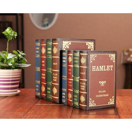 Wooden Matches For Sale Wooden Antique Book Box Vintage Decorative Storage Boxes for Girls Women Men Gifts Home Office Collection Shelf Decor ()