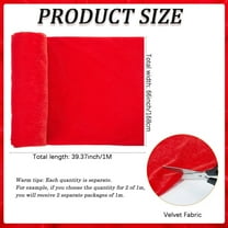 66 Inch 1.09 Yards Red Velvet Premium Fabric by The Yard Vintage Crushed Velvet Fabrics Square Stretch Soft Wide Cloth for Sewing Clothing Accessories Home Birthday Party Decor DIY Craft