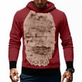 thumbnail image 2 of MaFYtyTPR Christmas Men's Hoodies Fashion Velvet Christmas Antlers Hooded With Hairy Color Blocked Sweatshirt Tops Pink M, 2 of 5