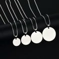 thumbnail image 3 of 20/25/30/35mm Necklaces Women's Stainless Steel Round Circle Silver/Gold/Black, 3 of 8