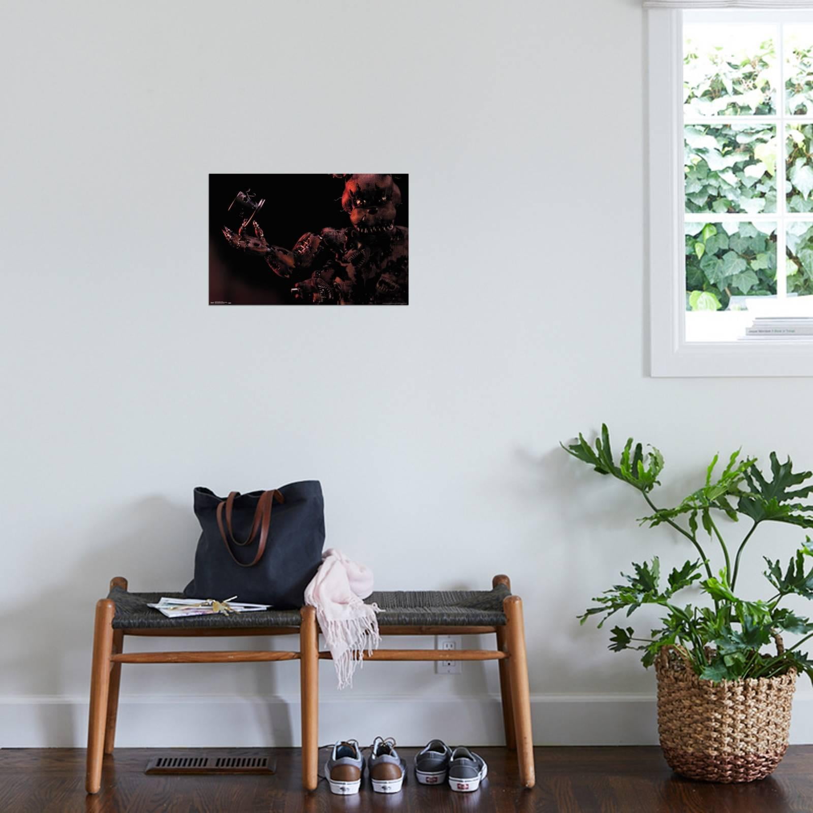 Five Nights at Freddy's - Nightmare Freddy Canvas Wall Poster, 14.725" x 22.375"