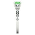 thumbnail image 3 of Clara Pucci 14K White Gold 1.97ct Green Three-Stone Ring for Women, 3 of 8