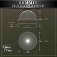 thumbnail image 3 of Classy Caps Summit Chain link Solar Post Cap - Fits 2", 2.5", and 3" Posts - Black ABS, 3 of 10