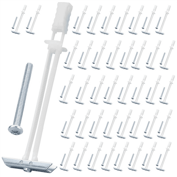 Ancrage pour Cloison Sèche avec Boulon pour Tailles de Fixations 1/4 Po-20 Po, Trousse d'Ancrage pour Cloison Sèche Creuse Robuste pour Montage sur Téléviseur, 42 Pcs