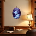 thumbnail image 4 of Canvas Wall Art Thai Forest Waterfall Purple Trees Landscape Nature Waterfalls Foliage Oval Framed Canvas Prints Vintage Wall Hanging Decor for Home Office Decorations 8.6"x11.4", 4 of 7