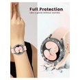 thumbnail image 4 of 2pcs/Set Ladies' Rose Gold Dual Rows Of Diamond Inlay Hollow Out Watch Protective Case + Clear Hard Glass Screen Protector For Samsung Galaxy Watch 4 5 6 Series (40/44mm), 4 of 4
