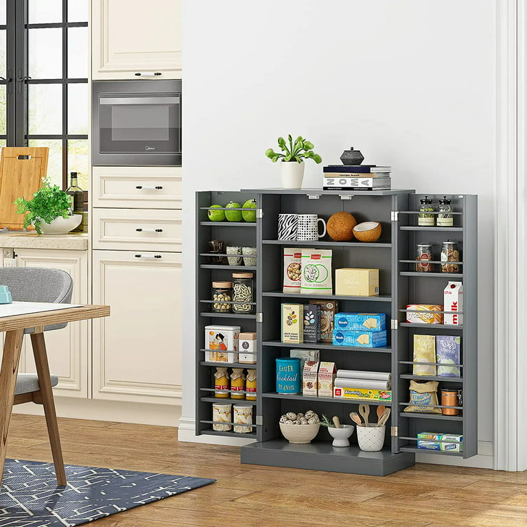  HOMEFORT 41 Kitchen Pantry Cabinet, Storage Cabinet with 6  Adjustable Shelves, Space Saving Cupboard Cabinet for Kitchen Pantry Office  : Home & Kitchen