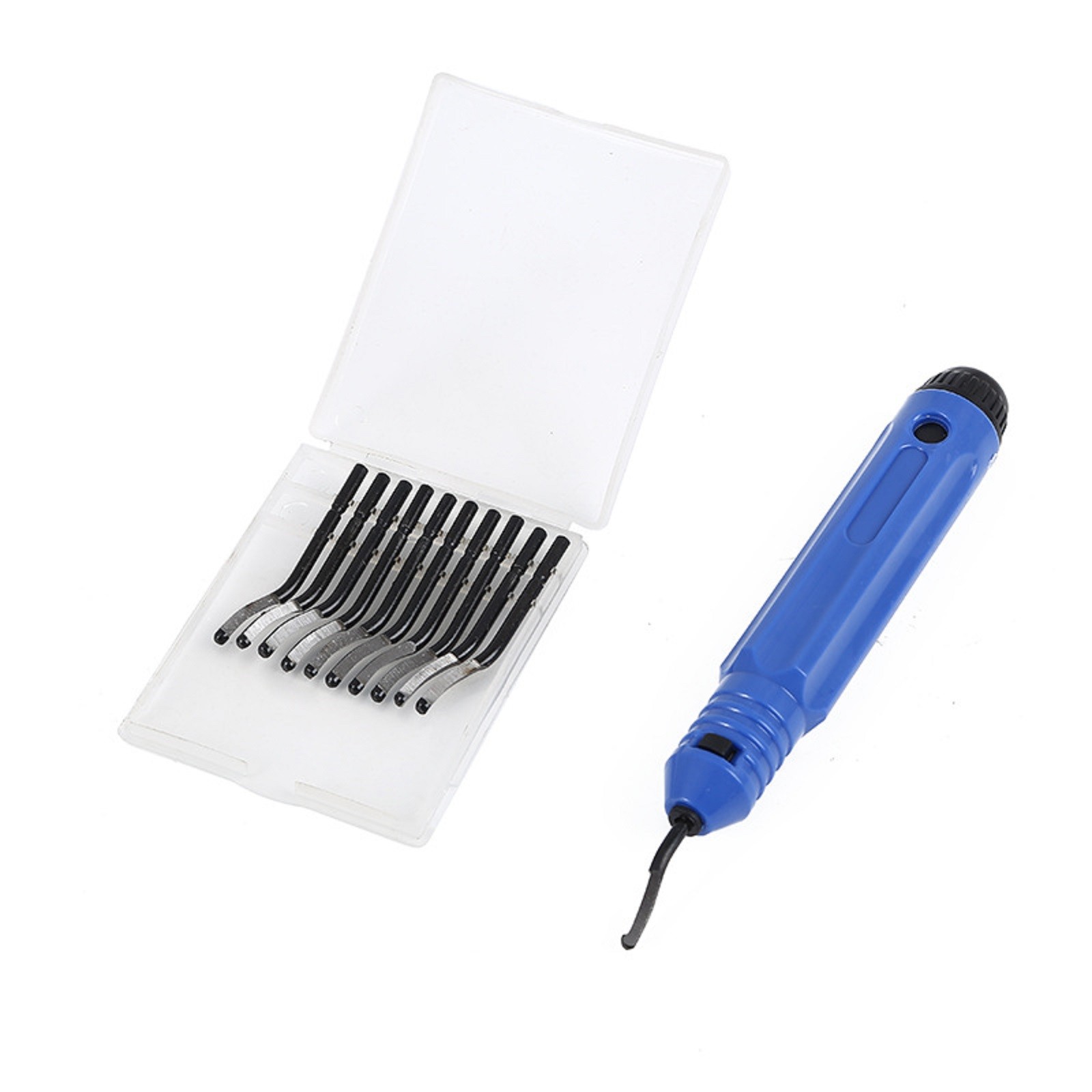 Miommo Deburring Tool Kit with Replaceable Blades Burr Remover Set for Metal Wood Plastic Hand Tool for Trimming and Smoothing Surfaces