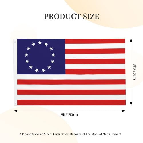 BetsyRoss Flag - American US Flag 3x5 Outdoor Double Sided- 13Stars Colonies-Primitive USA Flags- United States Flags Polyester with Brass Grommets Banner