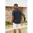 thumbnail image 5 of COOFANDY Men Linen Shirt Lightweight Beach Shirt Button Up Shirts for Men Summer Beach Outfit, 5 of 6