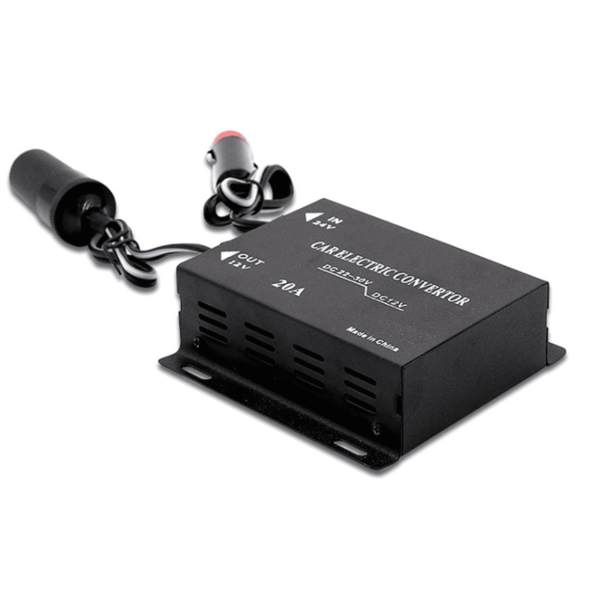 Convertisseur D'alimentation Voiture, MoreChioce 20A 24V à 12V Alimentation Transformateur Abaisseur Convertisseur De Puissance Avec Universel Allume-Cigarette Pour Voiture Audio, Radio, Camion
