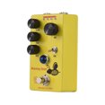 thumbnail image 1 of MOSKYAUDIO Yellow Aluminum Alloy Guitar/Bass Overdrive Pedal with Volume/Drive/Focus Controls, Two Voice Toggle Switch, 4-Mode Modulation Knob, True Bypass, 6.35mm I/O, 9V DC Power (Adapter Not, 1 of 7