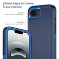 thumbnail image 3 of Petocase For iPhone 16e Case,iPhone 17e Case,Military-Grade Protection Shockproof Dust/Drop Proof 3 in 1 Rugged Heavy Duty Durable Cover 6.1 inch,Navy Blue, 3 of 8