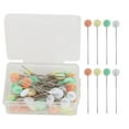 thumbnail image 2 of 100Pcs Sewing Pins Stitching Fixing Color Needle With Transparent Plastic Box, Strong And Durable Stainless Steel Wire, For Fabric, Home Decoration Sewing, Crafts, Embroidery, 2 of 8