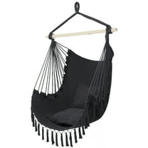 Pillow Tassel Hanging Chair Gray