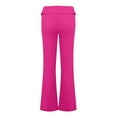thumbnail image 4 of IYYVV Womens Flare Leggings Low Rise Tights Bootleg Palazzo Pants for Women Tall Stretchy Plus Size Sweatpants Solid Color Sweatpants Fall Pajama Pants Hot Pink XS, 4 of 4