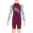 thumbnail image 1 of Buceo vela niños traje traje de baño traje de baño niños traje de baño retroceso cremallera cremallera ropa traje de baño para nadar buceo snorkeling púrpura s kenally OD003662-01, 1 of 7