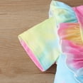 thumbnail image 5 of Odeerbi Baby Boy Girl Clothes Baby Romper Infant Short Sleeve Rainbow Tie-Dyed Tulle Bodysuit+Headbands, 5 of 8
