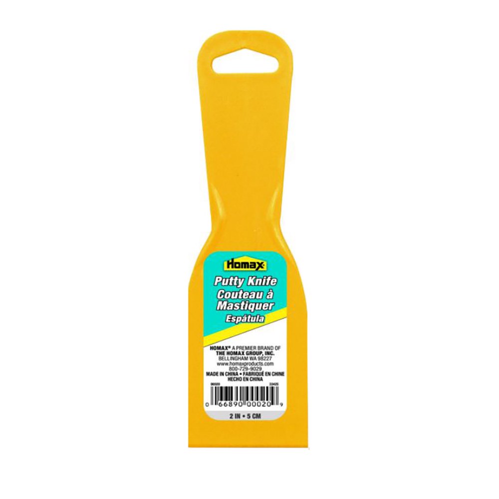 Homax Plastic Drywall Knife, Yellow, 2 Inch Blade