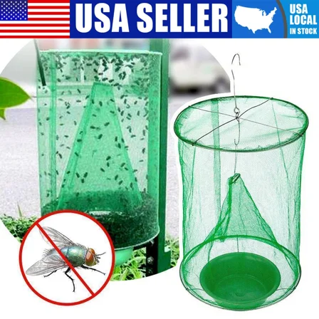 SIANA- 2X The Ranch Fly Trap Reusable Fly Catcher Killer Cage Net Trap Pest Bug Catch