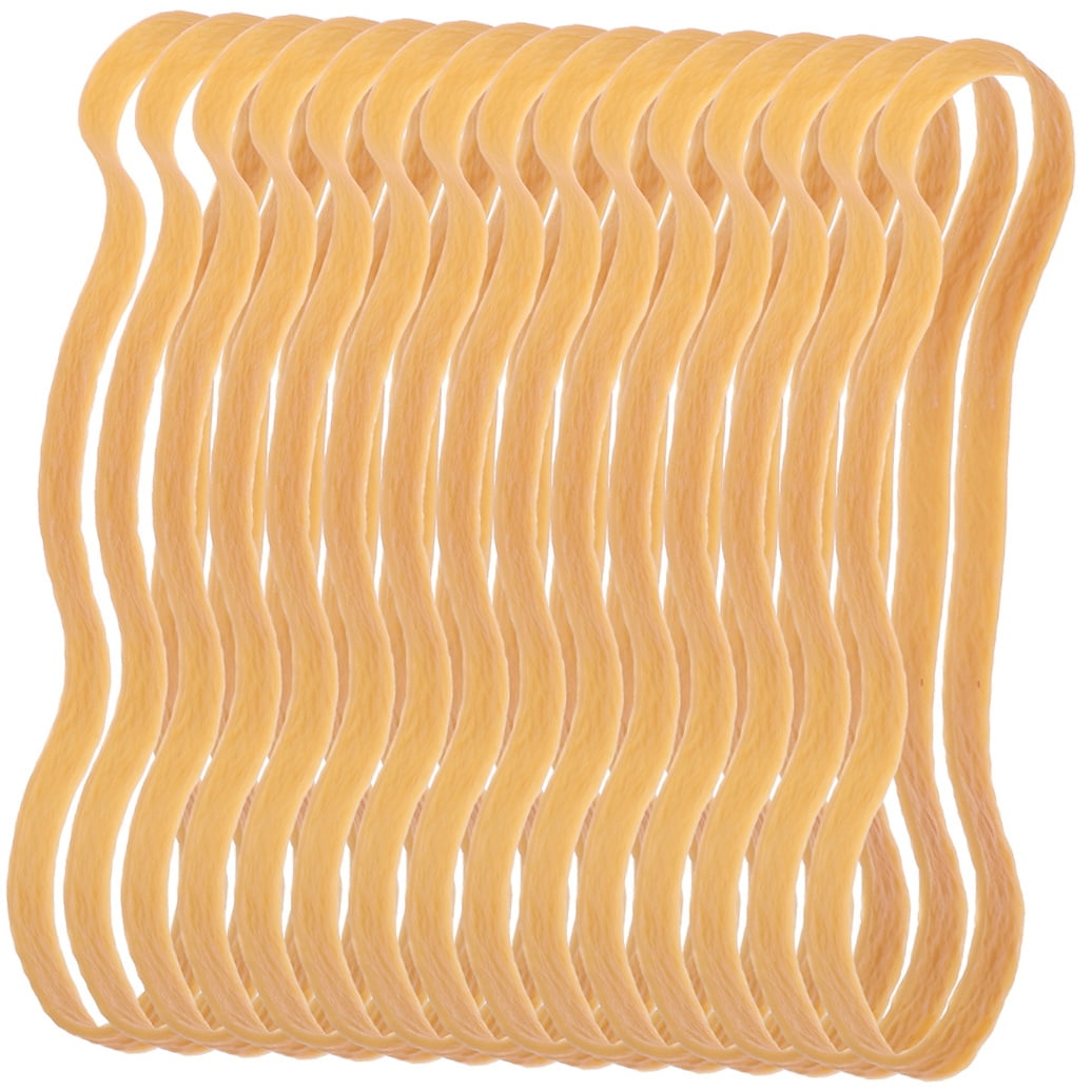 Milisten Durable Golden Rubber Bands 500g Bag, 11 Inch Length, 0.47 Inch Width, 0.08 Inch Thickness for Office and Home Use