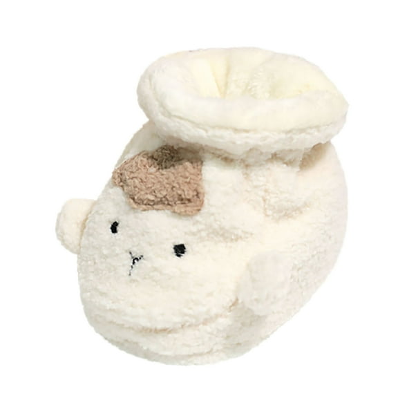 Otqutp Sport Boots for Baby Winter Children Toddler Shoes For Boys and Girls Plush Warm and Comfortable Slip On Solid Color Cute Cartoon Sheep