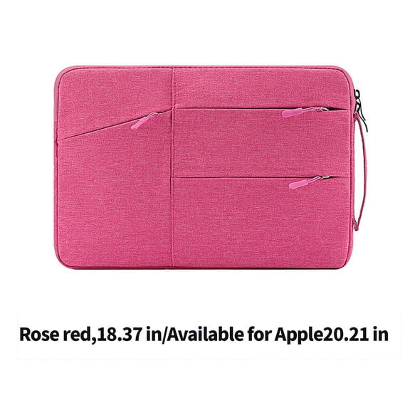 CCOCC Laptop Case,Multi-Pocket Laptop Sleeve,Fleecing Computer Cases for Laptops,Rose Red