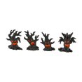 thumbnail image 2 of 4 piezas de decoración de Halloween, colección de de árbol de Halloween, esculturas, adornos de árbol espeluznantes para mesa, patio,, 2 of 9