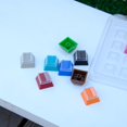 thumbnail image 4 of PC+PBT Keycaps 16pcs Cherry Profile Custom Keycaps Mixed Colors R4 Rainbow Keycap Fit for Cherry Mx Gateron Switches Mechanical Keyboard, 4 of 4