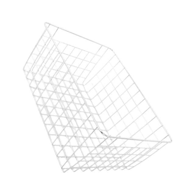 Yuarrent Superficie electrochapada Aplicación amplia A prueba de herrumbre Fluido para oficina Metal impermeable Exquisita artesanía Fácil Almacenamiento y organización del hogar Blanco